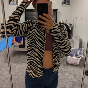 Zebra print cardigan J. CREW